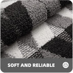 Soft Microfibre Non-Slip Geometric Rug — product feature detail
