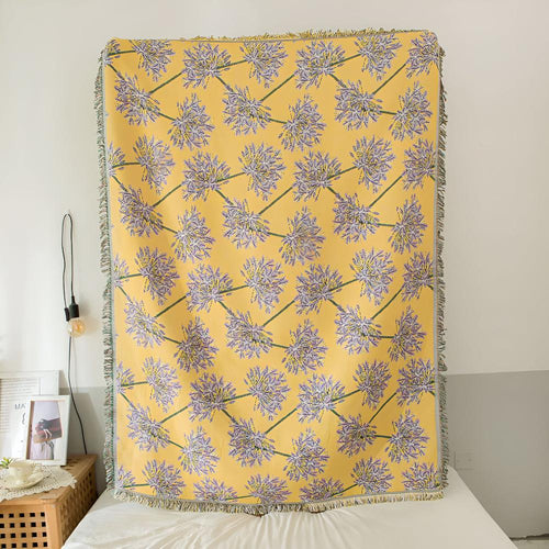 Agapanthus Tassel Blanket — product detail view