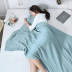 Braid Knitted Cotton Throw — product in use
