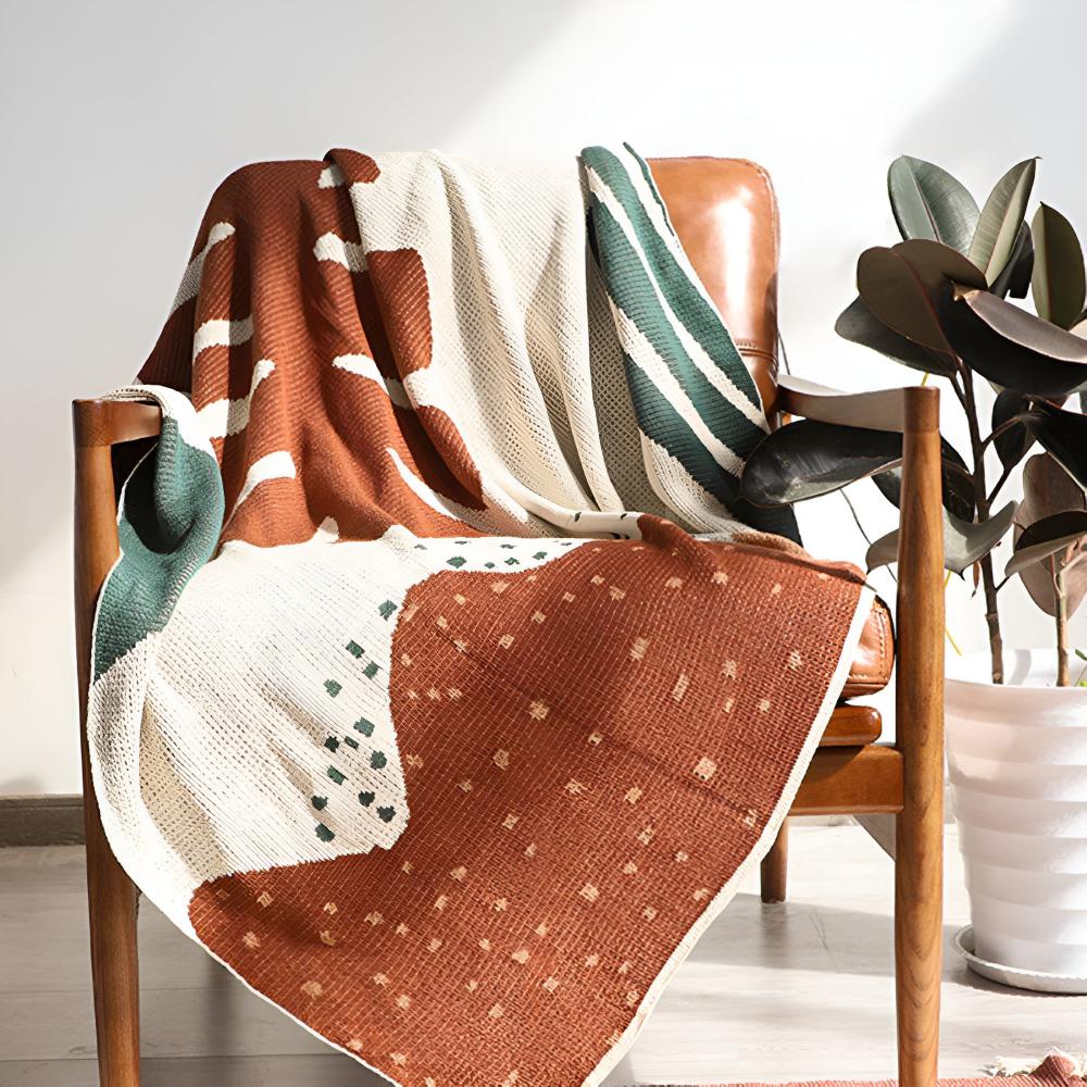 Abstract Style Knitted Throw — main product photo