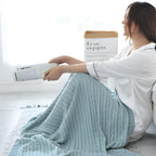 Braid Knitted Cotton Throw — product feature detail