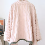 Embroidered Warm Fleece Shawl Wrap — lifestyle shot