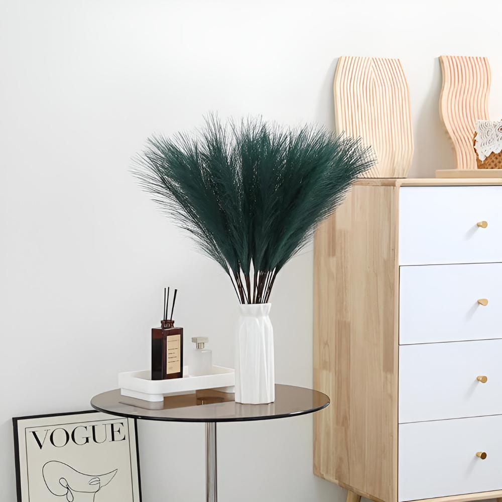 Stylish Faux Pampas Grass Stems | 3 Pcs — size and scale reference