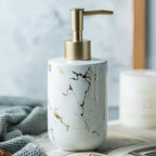 Golden Marble Luxe Dispenser — alternate angle view