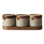 Rustic Ceramic Seasoning Jar Set — alternate angle view