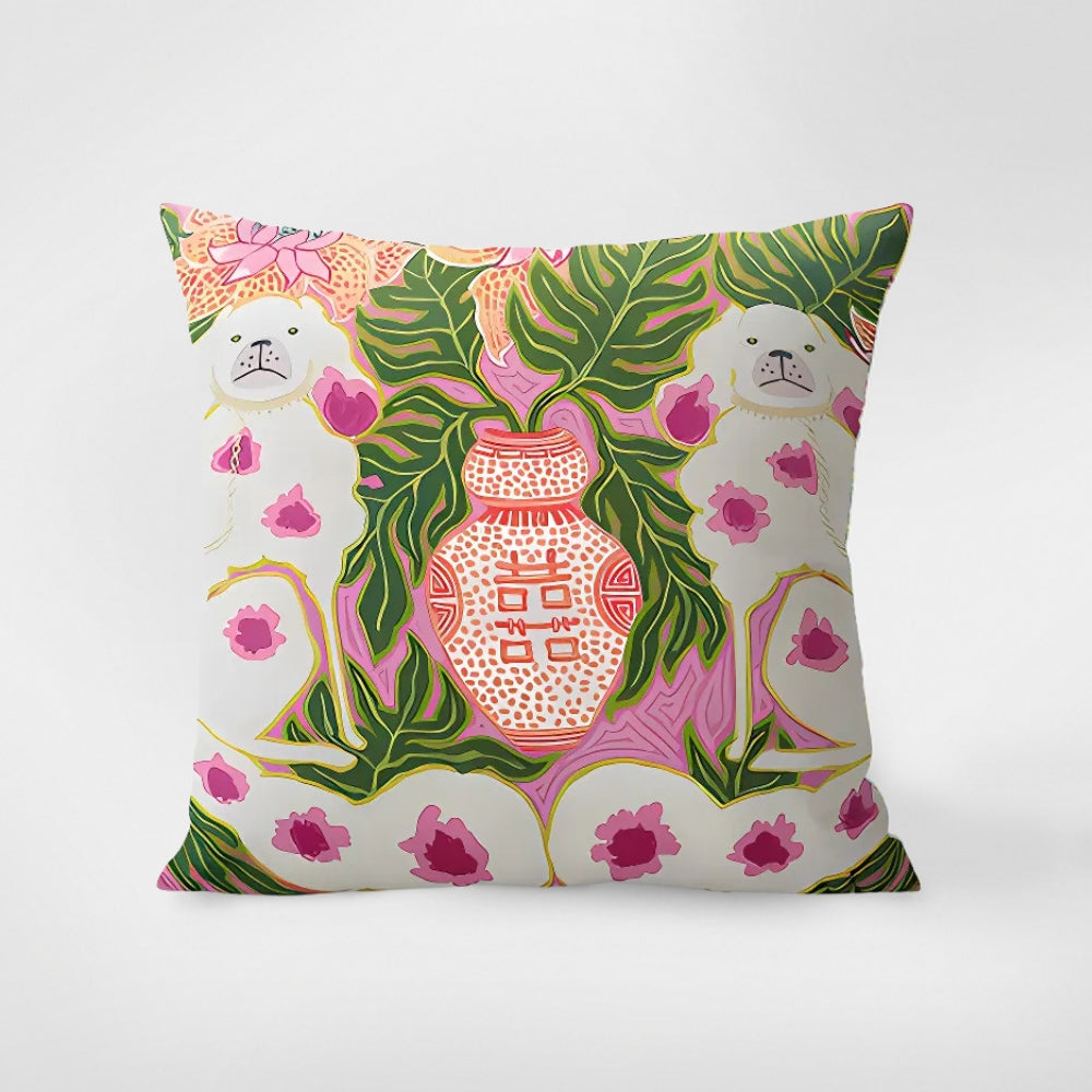 Zebra Tapestry Tassel Cushion Cover — alternate angle view