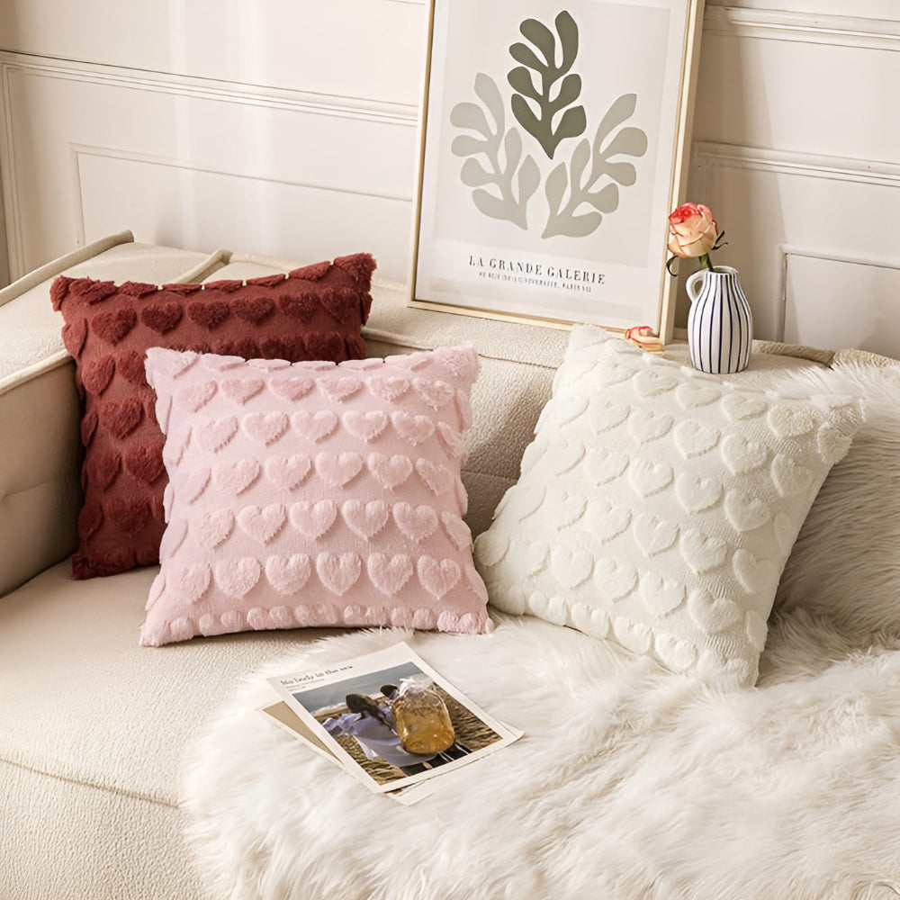Plush Heart Cushion Cover — main product photo