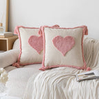 Tassel-Trimmed Boho Floral Cushions — product detail view
