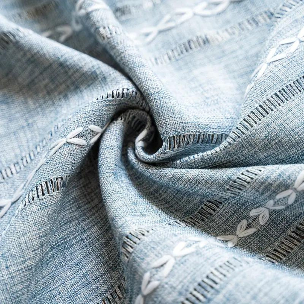 Boho Cotton Linen Kitchen Curtains — lifestyle shot