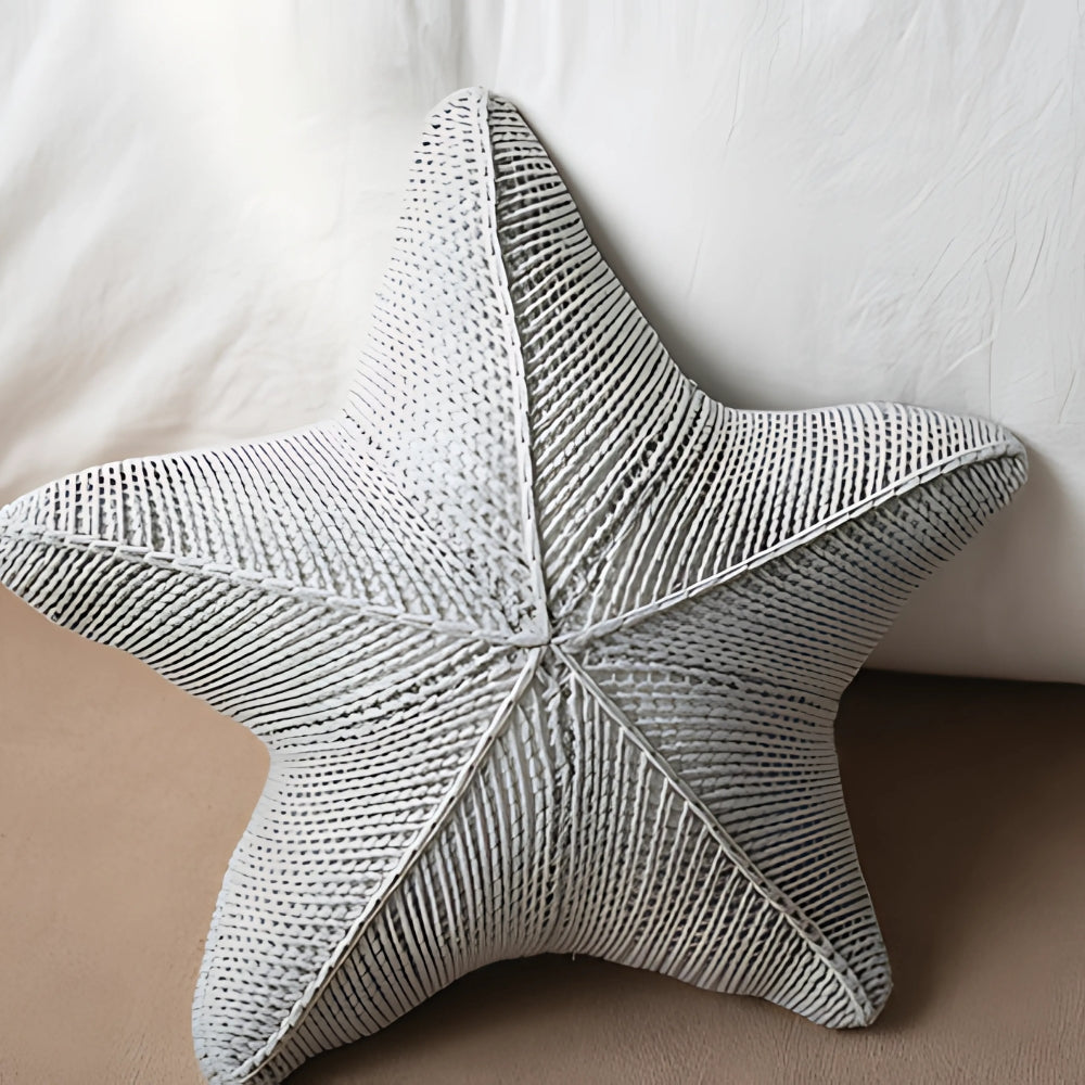 Starfish Hand-Knitted Cushion — lifestyle shot