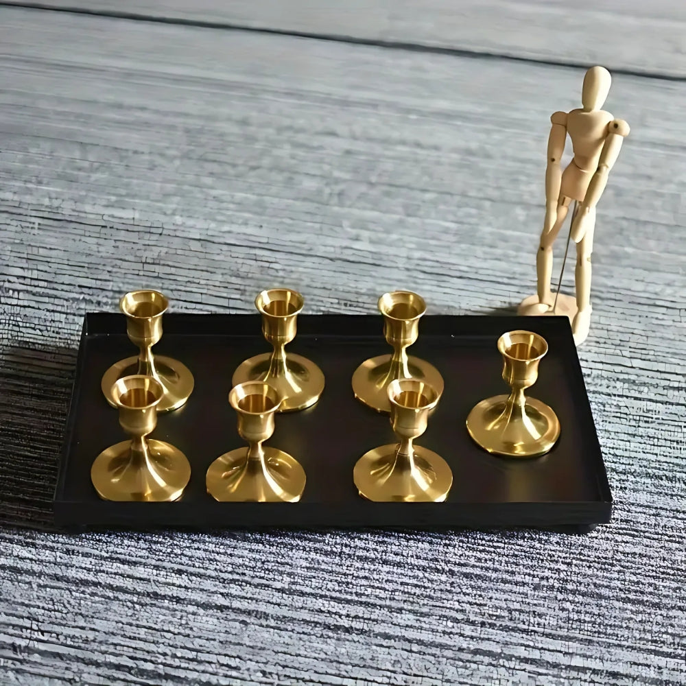 Shimmering Vintage Candle Holder | 2pc Set — product close-up