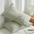 Soft Plaid Checkered Pillowcases — additional view