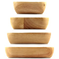 Natural Wood Square Bowl — alternate angle view