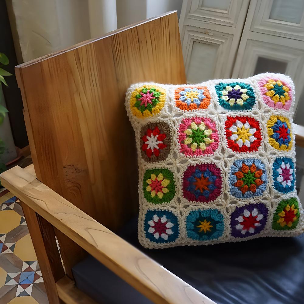 Floral Crochet Cushion Cover — main product photo