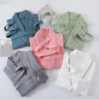 Summer Cotton Half Sleeves Bathrobe — product detail view