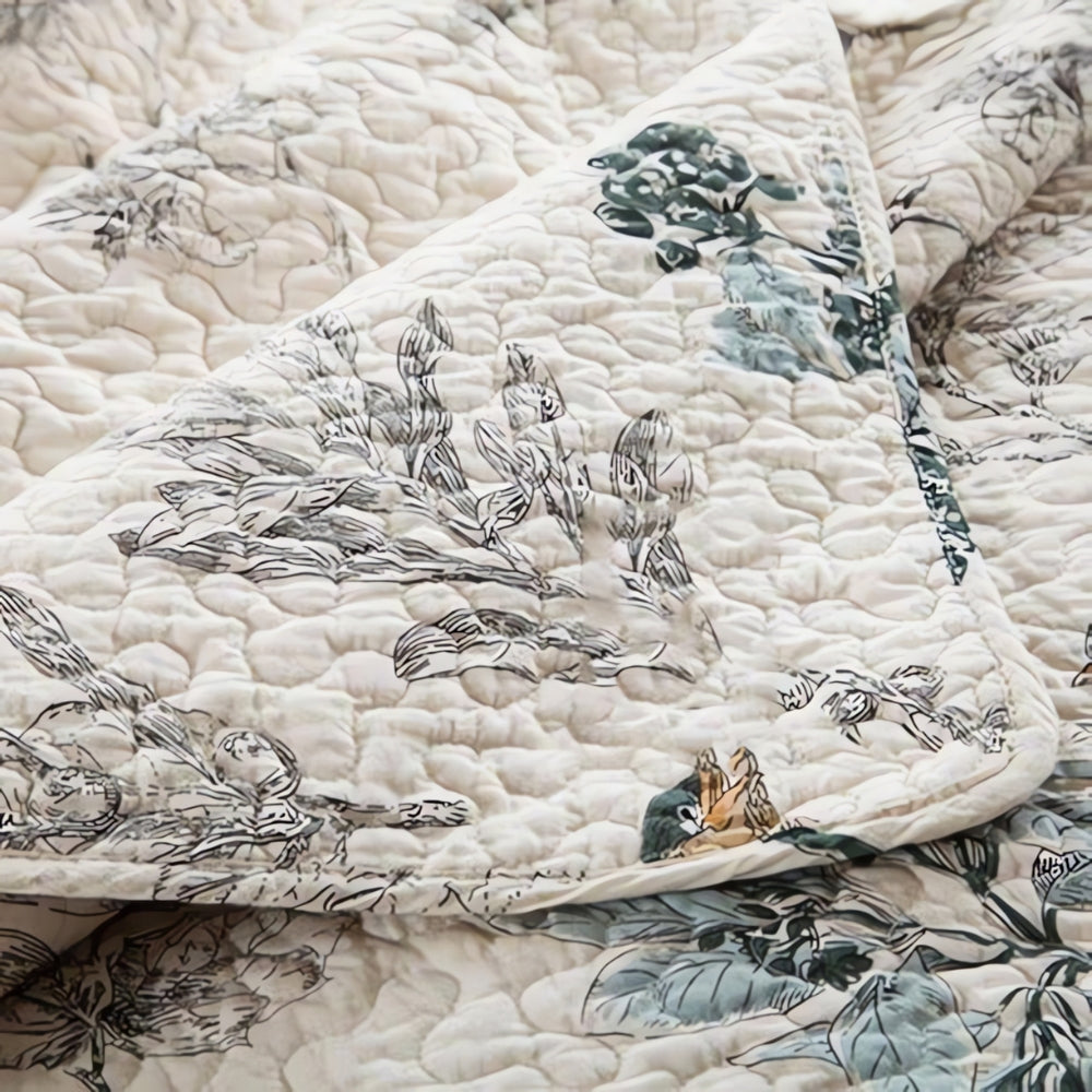 Elegant Floral Coverlet — alternate angle view
