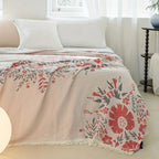 Versailles-Inspired Reversible Floral Blanket — product feature detail