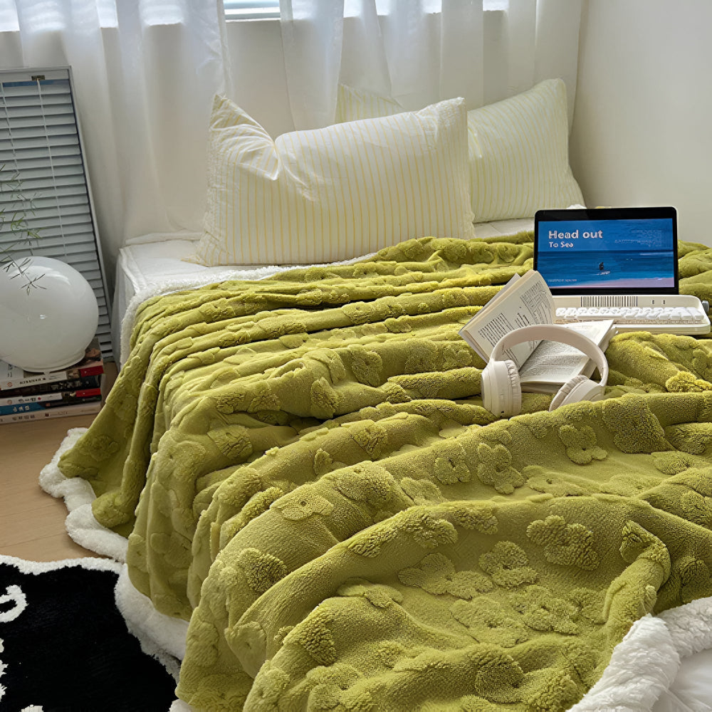 Cloud Flower Snuggle Blanket — product feature detail