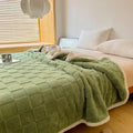Plush Square Checkerboard Blanket — size and scale reference