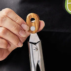 Heritage Wood & Steel Tongs | Set of 2 — alternate angle view