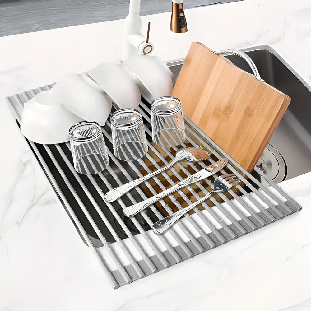 Stainless Steel Dish Drying Rolling Rack — additional view