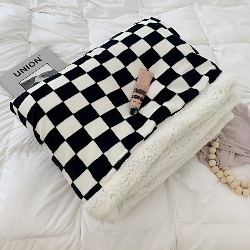 Chessboard Pattern Elegance Blanket — product feature detail