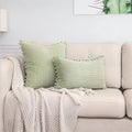 Plush Ribbed Pom-Pom Cushion Cover — material texture close-up