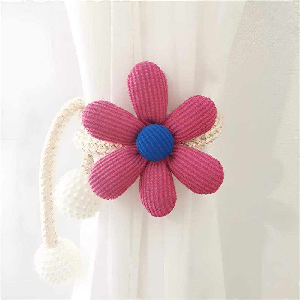 Whimsical Flower Curtain Tie Back — alternate angle view