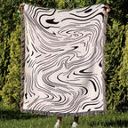 Marble Woven Throw Blanket — size and scale reference