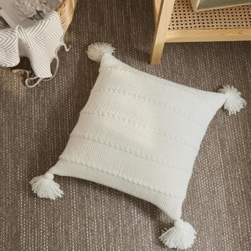 Nordic Knitted Tassel Cushion — additional view