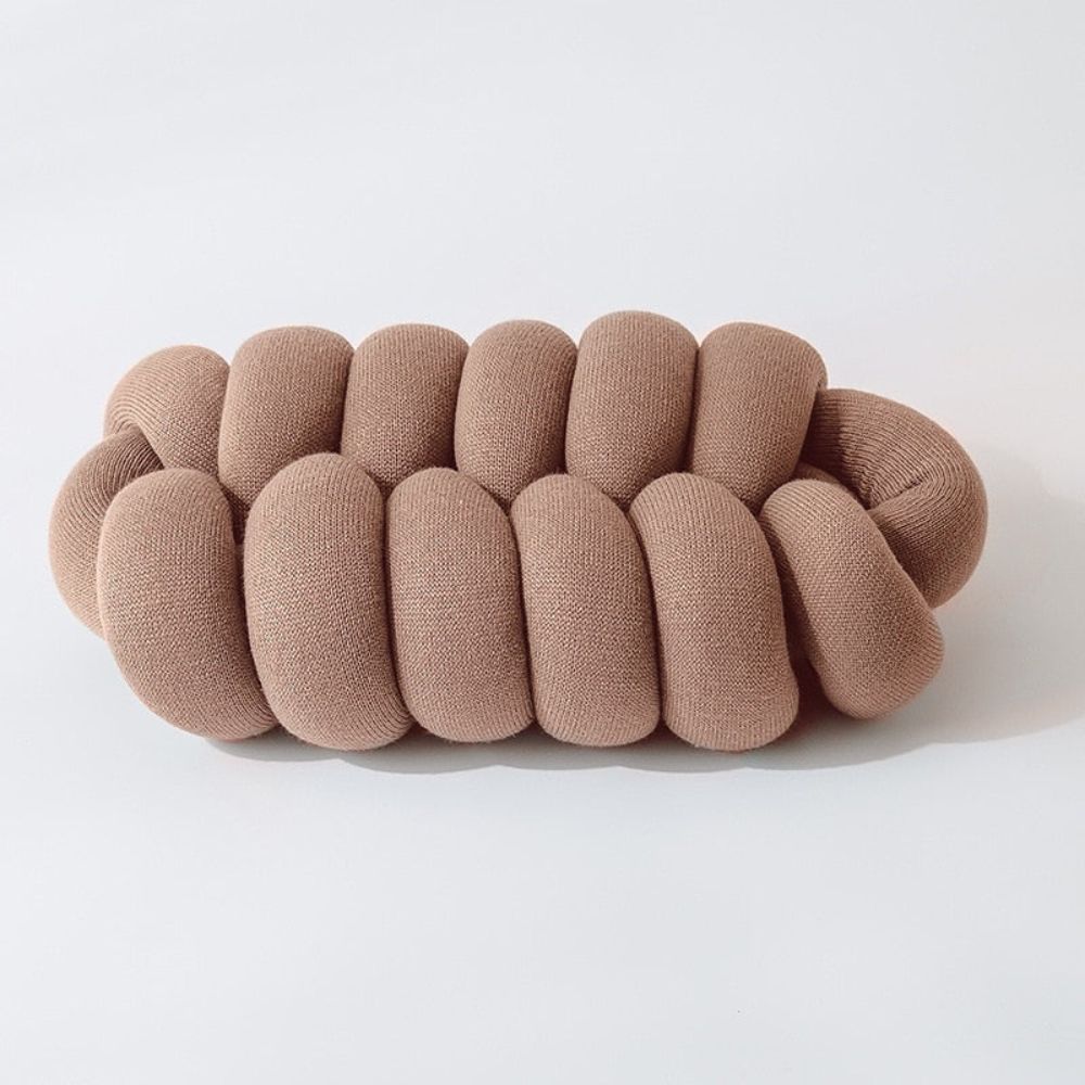 Splendid Ellipse Knotted Plush Cushion — lifestyle shot