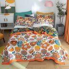Boho Cartoon Flower Blanket — lifestyle shot