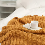 Vintage Chunky Knit Blanket — product in use