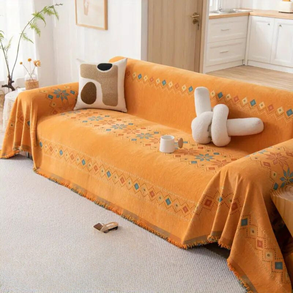 Stylish Boho Sofa Cover — product close-up