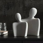Romantic Couple Ceramic Sculpture — product feature detail