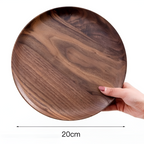 Handcrafted Walnut Wood Plate — alternate angle view