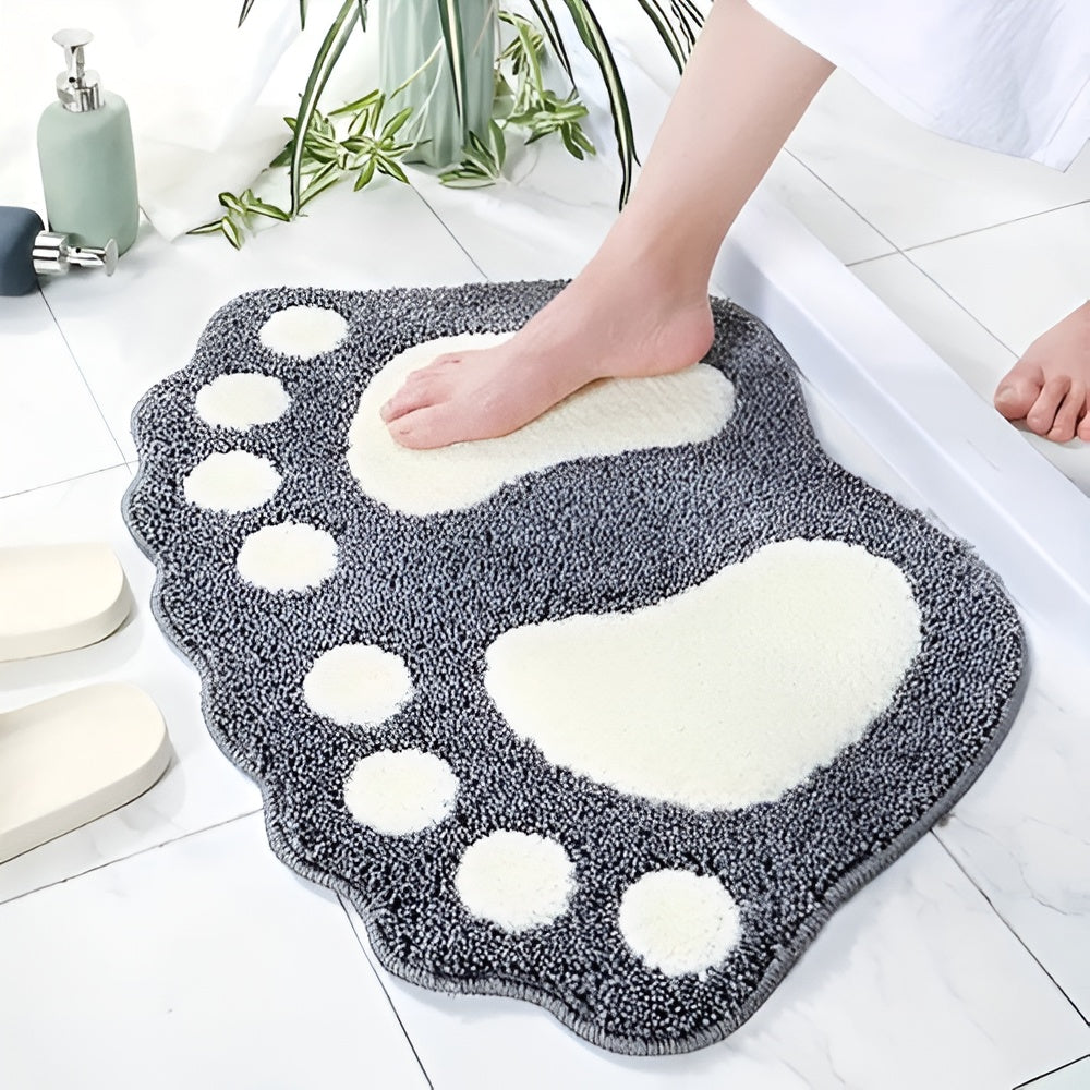 Cute Paw Print Bath Mat — main product photo