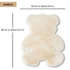 Fluffy Charm Teddy Bear Rug — size and scale reference