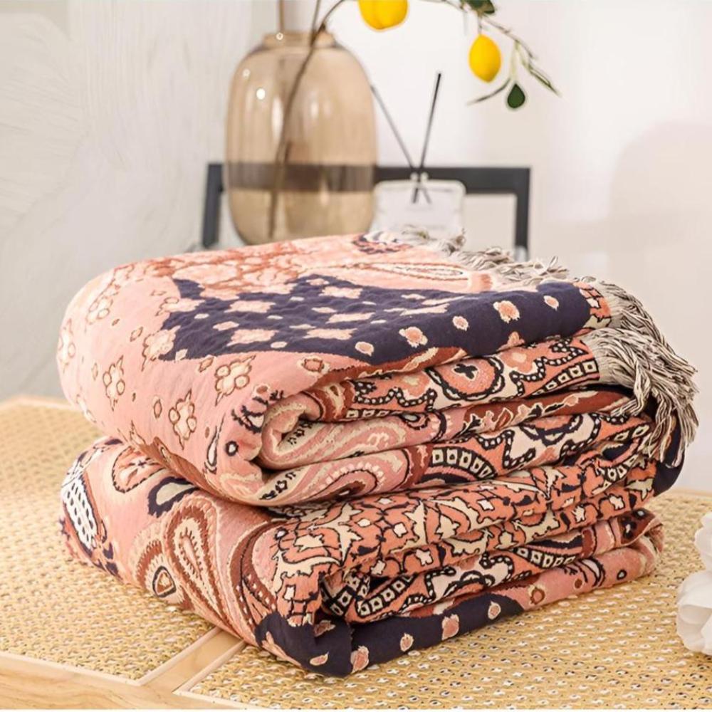 Bohemian Paisley Bliss Blanket — lifestyle shot