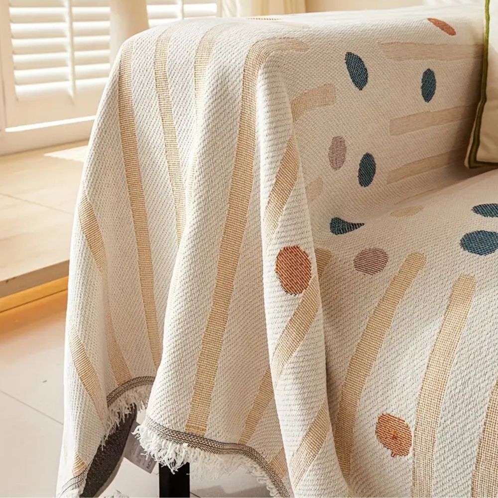 Breezy Bubbles Sofa Cover — product in use