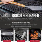 Stainless Grill Brush and Scraper — alternate angle view