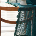 Luminé Crochet Tassel Curtain — product in use