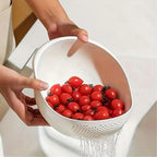 Terra Flow Wash & Drain Colander — product close-up