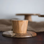 High Stand Wooden Cake Plate — product detail view