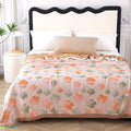 Elegant Leaf Bamboo Fiber Cooling Blanket — lifestyle shot