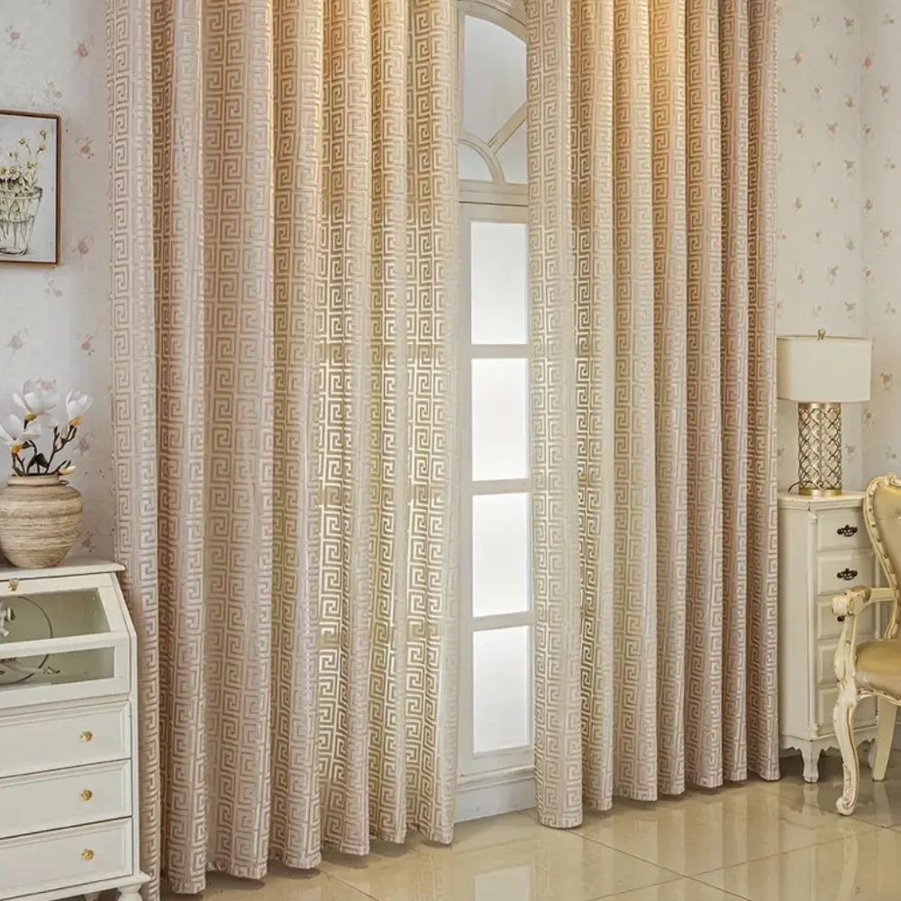 Imperial Maze Embroidered Curtain — lifestyle shot