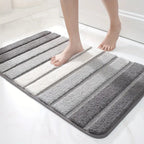 Lumiére Striped Absorbent Bath Mat — main product photo
