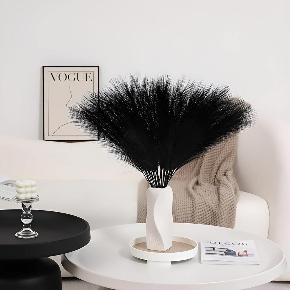 Stylish Faux Pampas Grass Stems | 3 Pcs — alternate angle view
