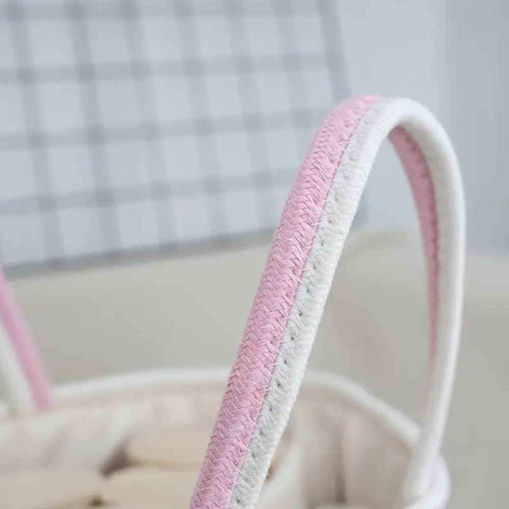 Lace Trim Baby Caddy Organiser — lifestyle shot