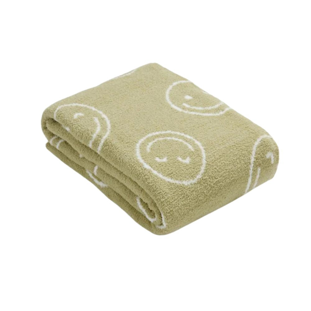 Smiley Face Plush Blanket — product feature detail